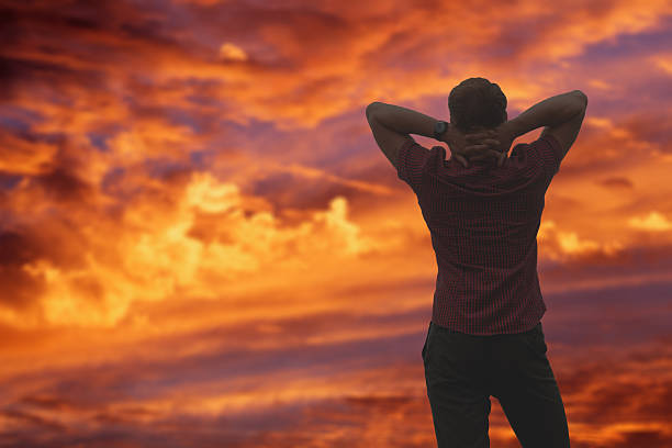istock Young man enjoying the freedom in nature. 512904182