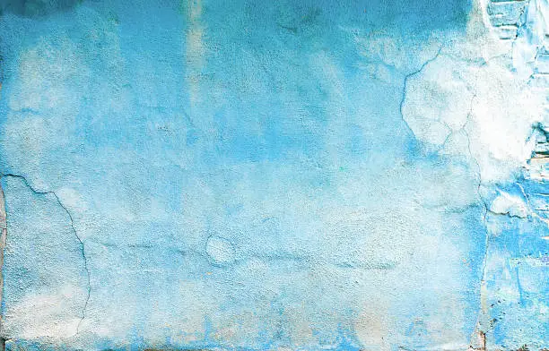 Old blue wall background.