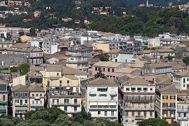 istock Old buildings cityscape Corfu town Greece 512904992
