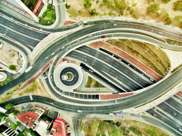 istock Aerial view of freeways in Mexico 512905244