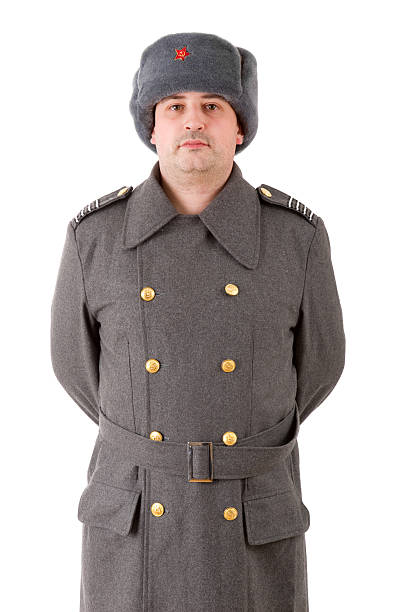 russian military young man dressed as russian military, studio picture russian military photos stock pictures, royalty-free photos & images