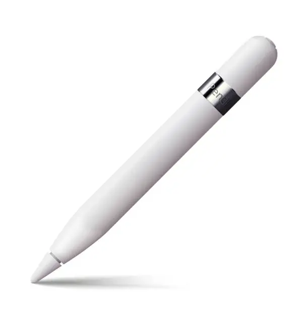 Vector illustration of Vector illustration of electronic pencil isolated on white
