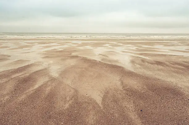 North Sea sand dunes in Ostend, Belgium