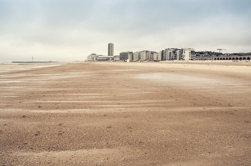 North Sea sand dunes in Ostend, Belgium