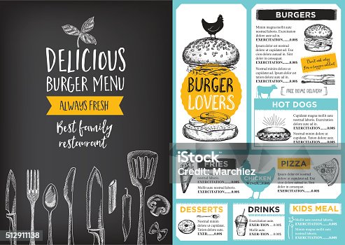 istock Restaurant cafe menu, template design. 512911138