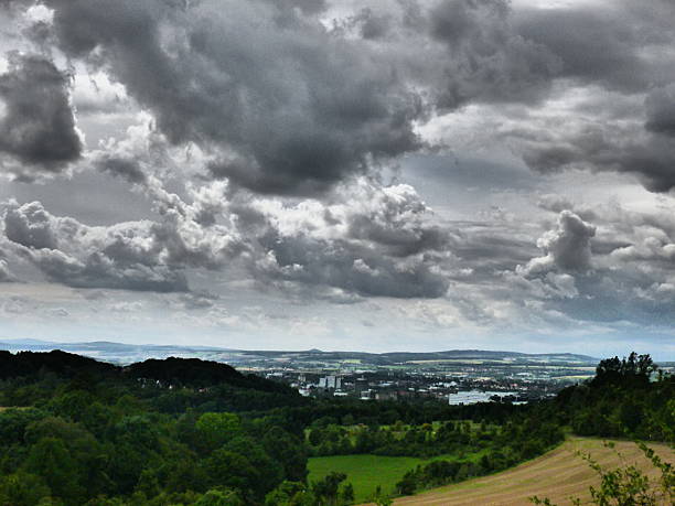 istock Stormy clouds over a city 512916877