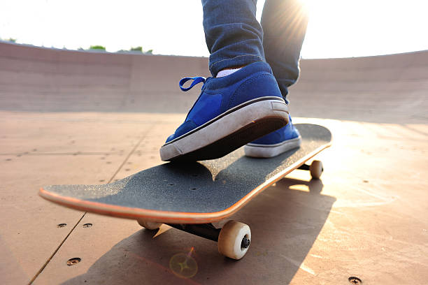 istock skateboarder at skatepark 512917097