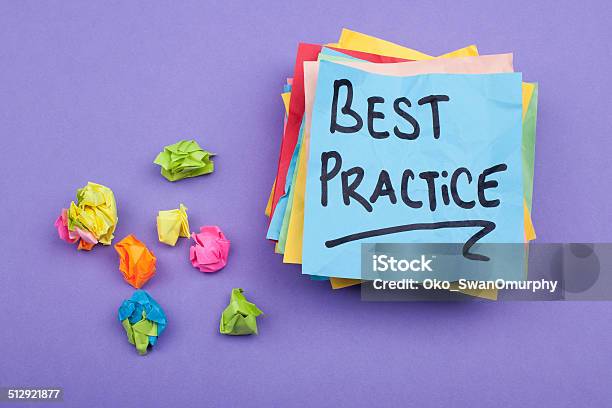 Best Practice Stock Photo - Download Image Now - Adhesive Note, Advice, Best Practice - Phrase