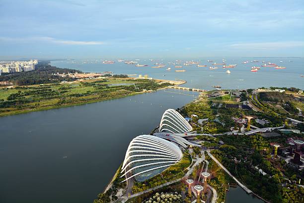 istock View from Singapore's Marina bay sands top roof 512923107