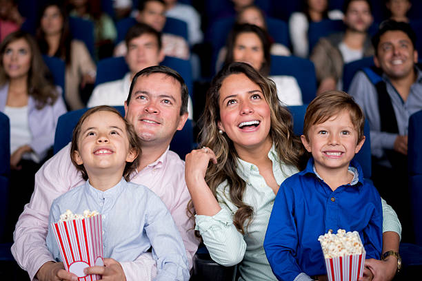 Family at the cinema