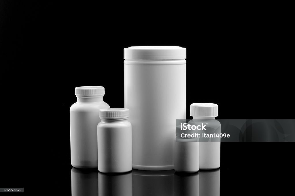 Supplements and Vitamins Bottles and Containers Activity Stock Photo