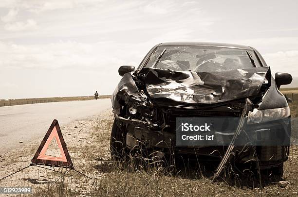 Car Accident Stock Photo - Download Image Now - Black Color, Broken, Bumper