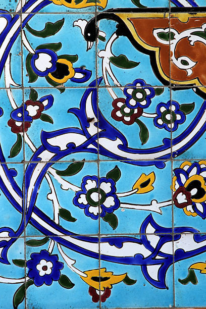 Colorful detail from Iranian mosque in Dubai