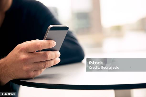 Typing On Smartphone Stock Photo - Download Image Now - Adult, Adults Only, Casual Clothing
