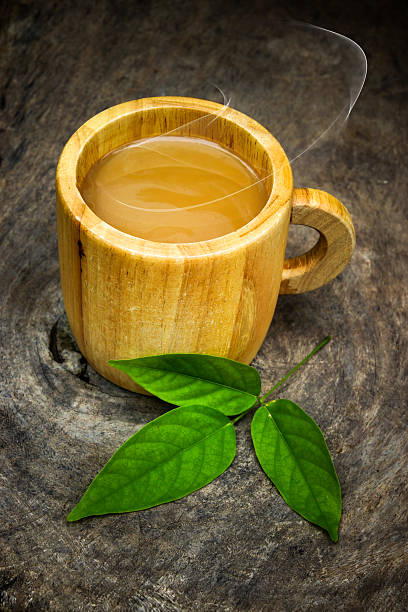istock morning coffee with wood cup. 512938307
