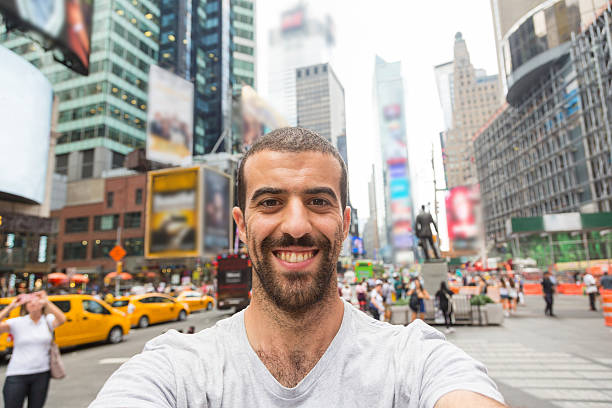 istock Young Man Taking Selfie in Times Square 512939159