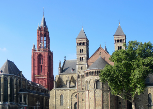 Historical buildings St. Janskerk Vrijthof, Maastricht, the Netherlands