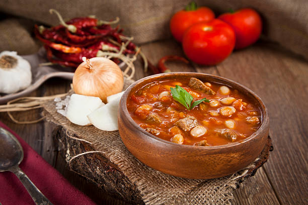 istock Hot turkish bean stew with a tasty tomato sauce. 512962013