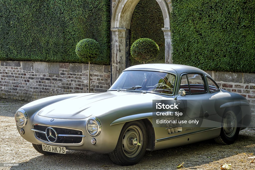 Mercedes-Benz 300SL Gullwing Jüchen, Germany - August 1, 2014: 1954 Mercedes-Benz 300SL Gullwing sports car. The car is on display during the 2014 Classic Days event at Schloss Dyck Mercedes-Benz 300SL Stock Photo