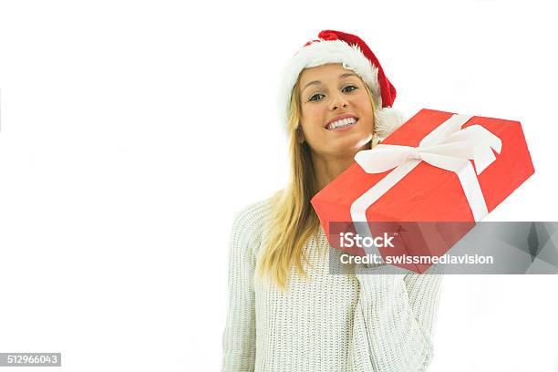 Woman Holding Christmas Gifts Stock Photo - Download Image Now - Adult, Adults Only, Celebration