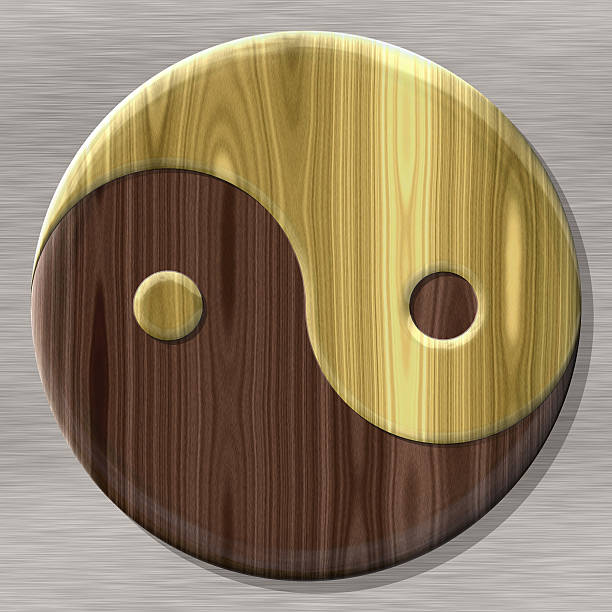 Yin-yang symbol with seamless generated texture Yin-yang symbol with seamless generated texture background jin jang stock pictures, royalty-free photos & images