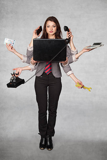 istock multipurpose business woman on the grey background 512969432