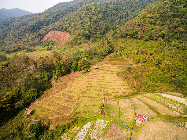 istock Aerial view of small Mountain Village 512970194