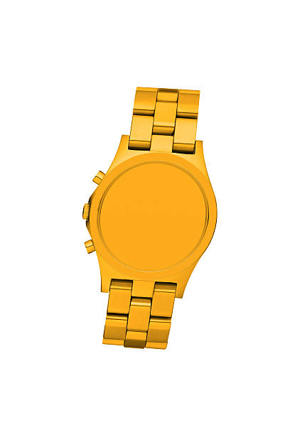 istock Golden watch isolated on white 512970394