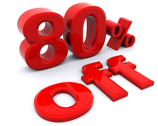 istock Discount 80 off 3D word isolated 512970820