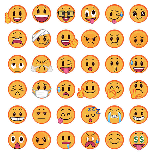 Smileys A set of 36 smileys. money cry stock illustrations