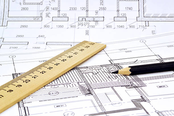 istock Drawing a floor plan of the building 512972384