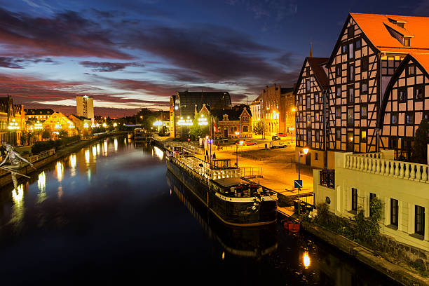 View on Bydgoszcz in Poland during a sunrise View on Bydgoszcz in Poland, Europe granary photos stock pictures, royalty-free photos & images