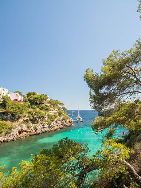 istock Boats and blue sea in Majorca, Cala Pi 512974984