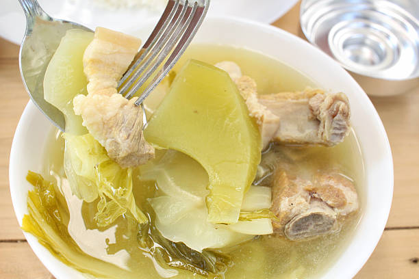 istock Pickled vegetable with pork soup chinese food 512975242