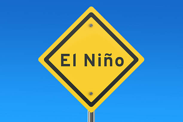 el nino road sign el nino road sign isolated on blue sky el nino stock pictures, royalty-free photos & images