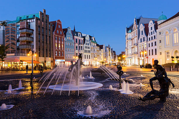 Rostock in Germany Rostock in Germany in the evening rostock photos stock pictures, royalty-free photos & images