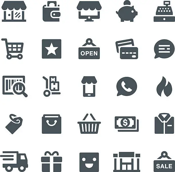 Vector illustration of Retail Icons