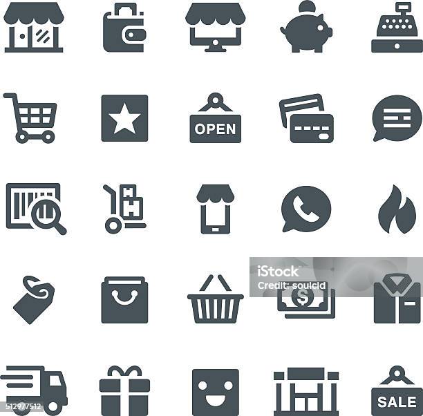 Retail Icons向量圖形及更多圖示圖片 - 圖示, 商店, 逛街