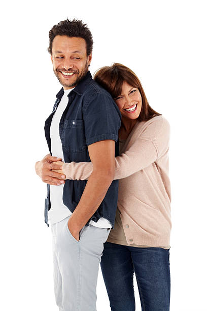 istock Cheerful woman hugging her husband 512979521