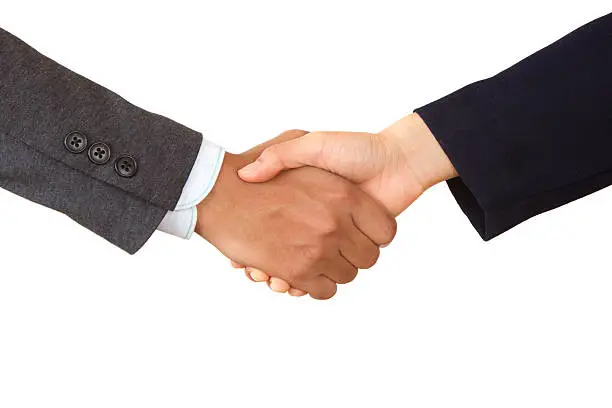 Photo of Business Handshake of unrecognized company