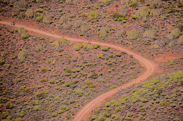 istock Aerial View of a Desert Road 512983800
