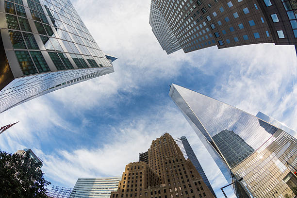 istock Freedom Tower and shortest Skyscrapers in Lower Manhattan, New Y 512983809