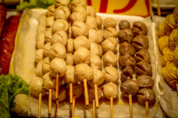 istock grilled Thai pork meat ball stick in Koh Samui 512984439