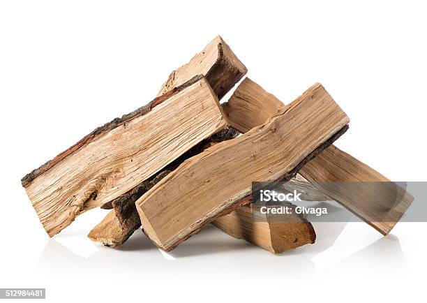 Pile Of Firewood Stock Photo - Download Image Now - Firewood, Log, White Background