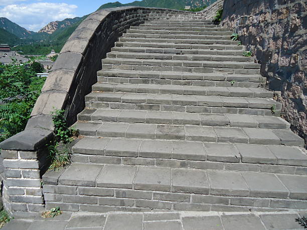 istock Uneven steps on the great wall of china. 512984571