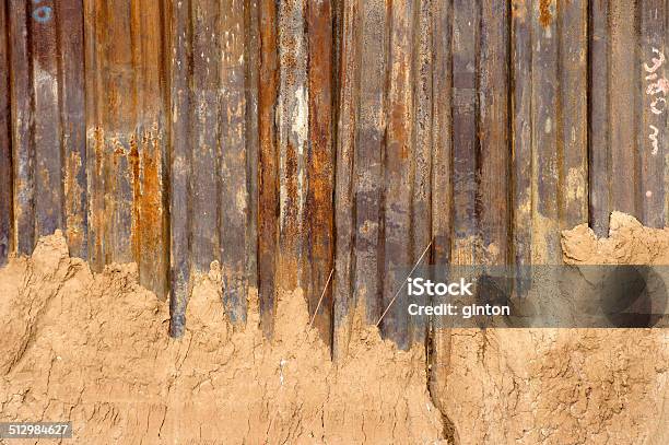 Rusted Steel Wall Stock Photo - Download Image Now - Trench, Dirt, Rusty