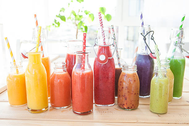 istock Variety of fresh smoothies 512984696