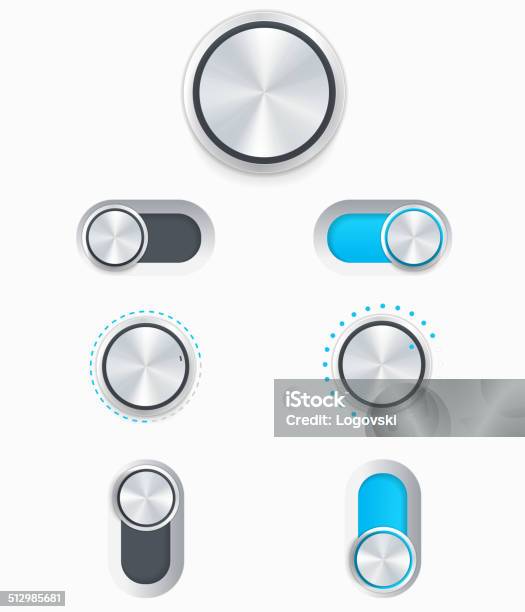 Vector Dials Stock Illustration - Download Image Now - Switch, Push Button, Keypad