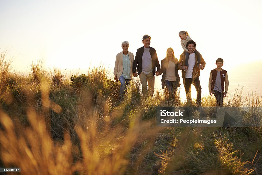 Das Leben ist schöner, mit der Sonne auf dem Rücken - Lizenzfrei Familie Stock-Foto