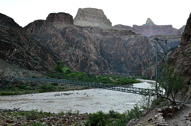 istock Grand Canyon's Silver and Black Bridges Spanning the Colorado River 512987379